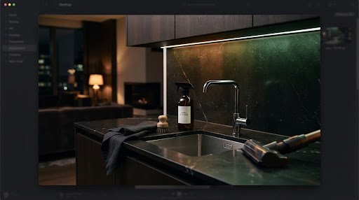 A professionally cleaned contemporary kitchen