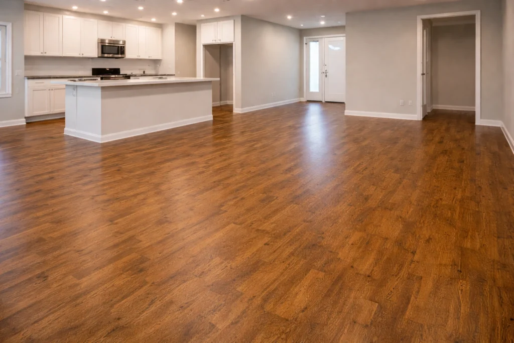 Bright empty home with clean wooden floors ready for new tenants