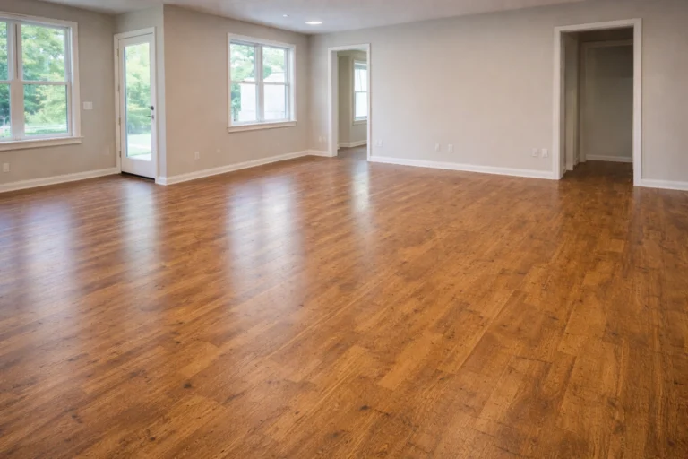 Empty room with clean wooden floor after a move-out clean